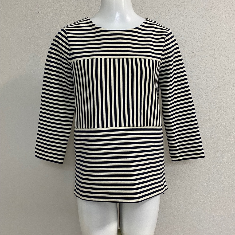 Madewell Black & White Stripe Top Size Medium